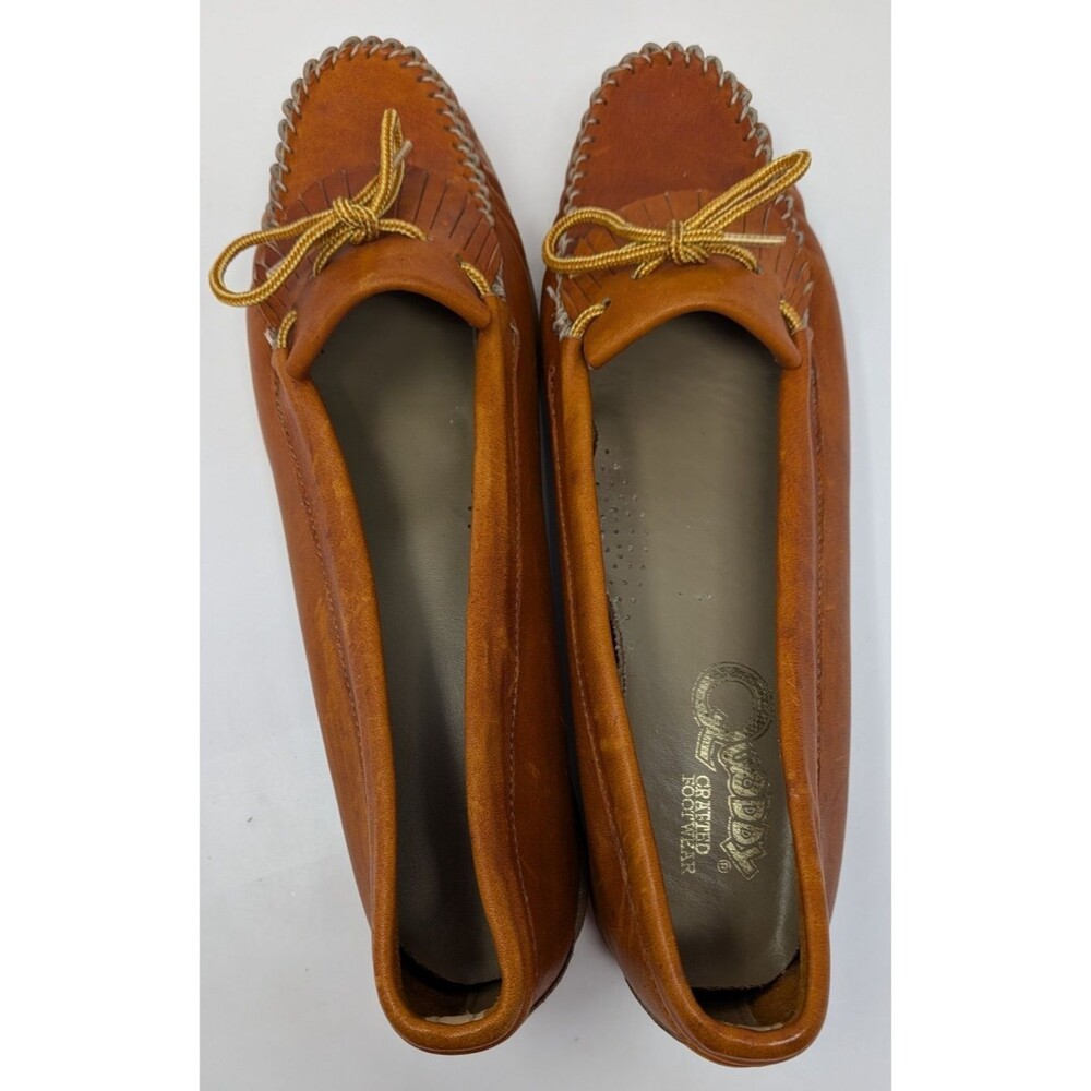 Quoddy Womens 11 M Leather Kiltie Wedge Loafers worn once Old Money Preppy - Picture 5 of 8